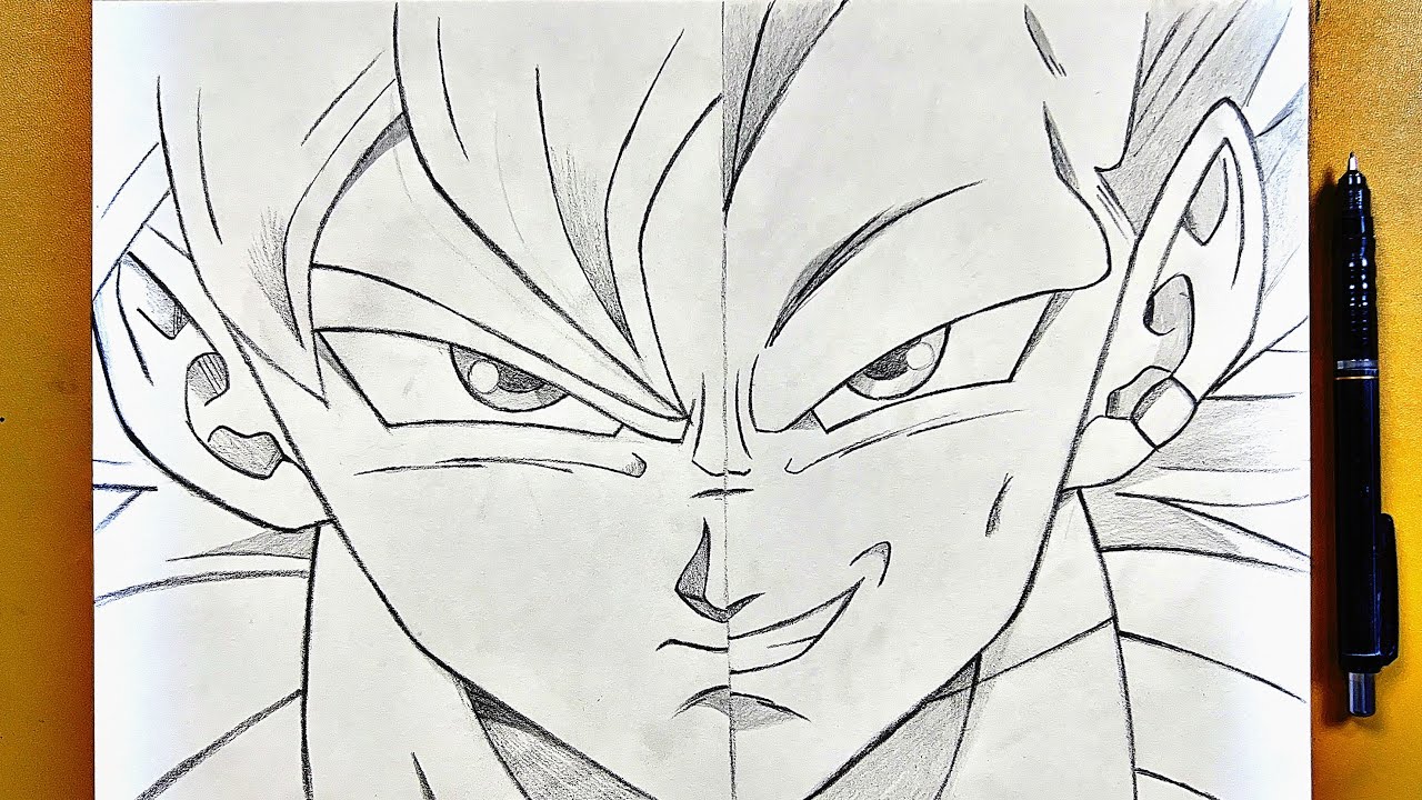 Goku Ssj3 And Vegeta Ssj3 Lineart By Jonathanpiccini - Goku And Vegeta  Drawings, HD Png Download - kindpng