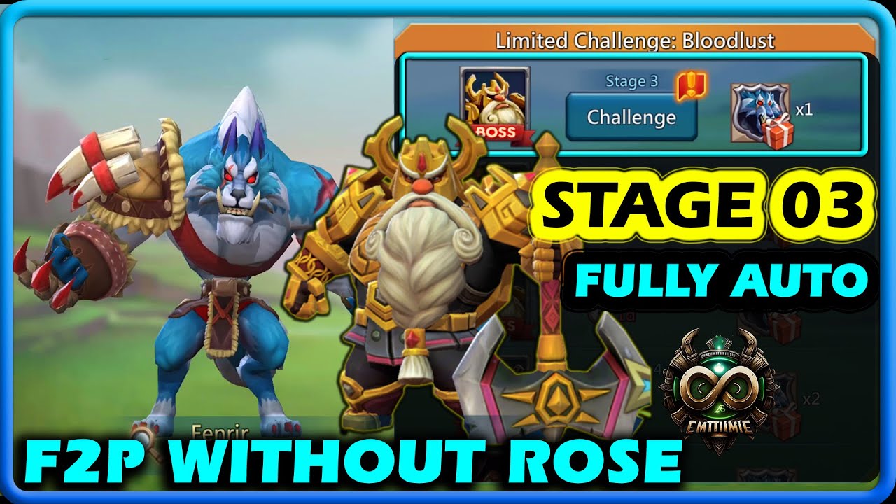 Limited Challenge Bloodlust Stage 3 Fully Auto Without Rose Knight | Grim Wolf Stage 3 Fully Auto
