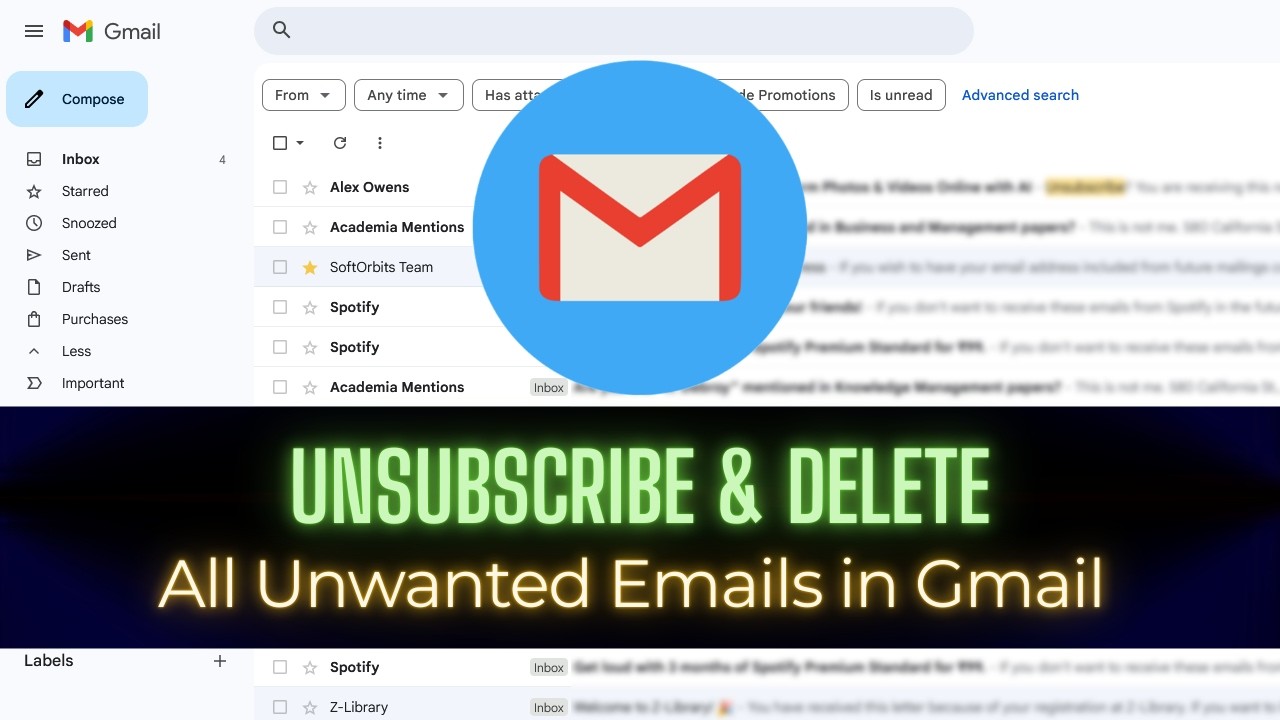 How To Unsubscribe All Unwanted Emails in Gmail & Delete Them at Once ...