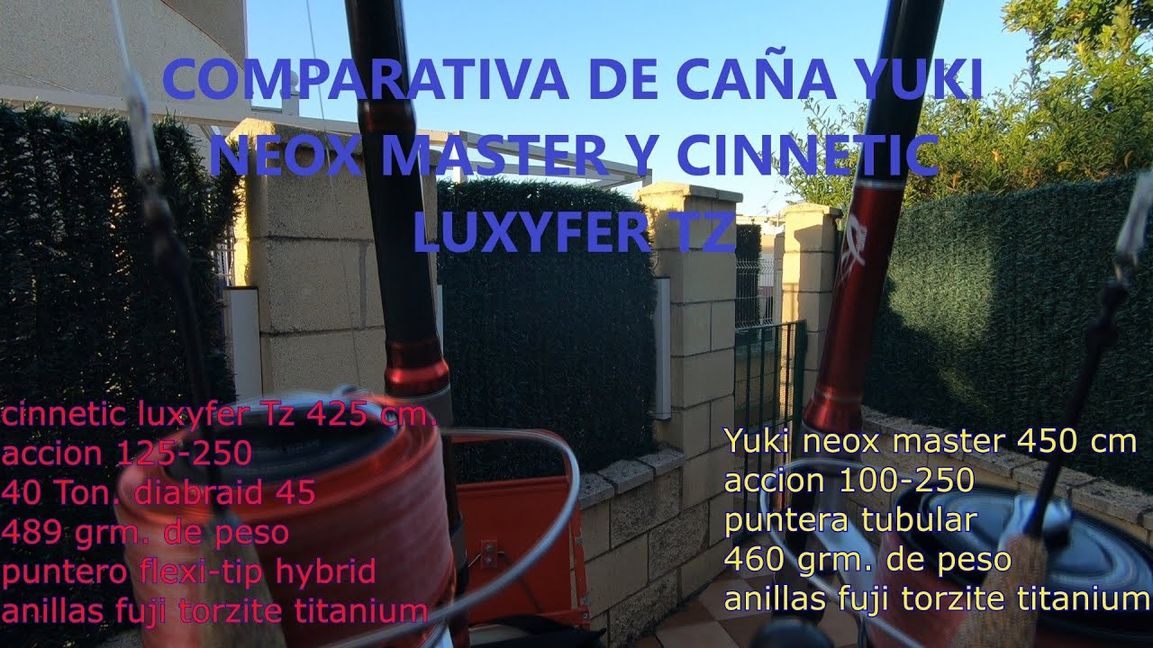 PESCA SURFCASTING CAÑA CINNETIC LUXYFER TZ CONTRA YUKI NEOX MASTER