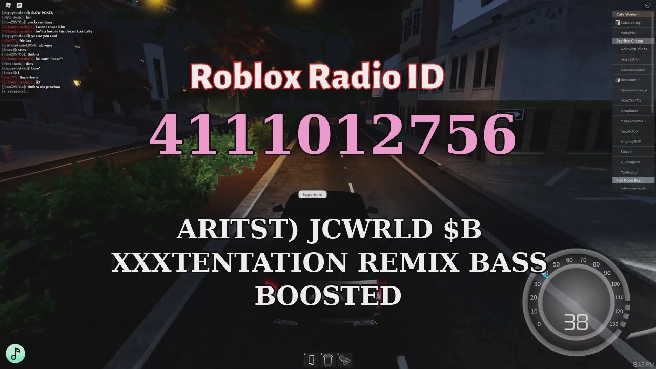 Juice Wrld & XXXtentation remix BASS BOOSTED Roblox Radio Codes/IDs