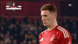 Nottingham forest Vs Ipswich Town penalty shootout FA cup fifth round 2025