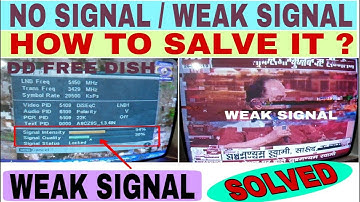 dd free dish weak signal problem from set top box - solved