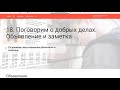 Урок 18. Поговорим о добрых делах. Объявление и заметка. Русский язык. 3 класс