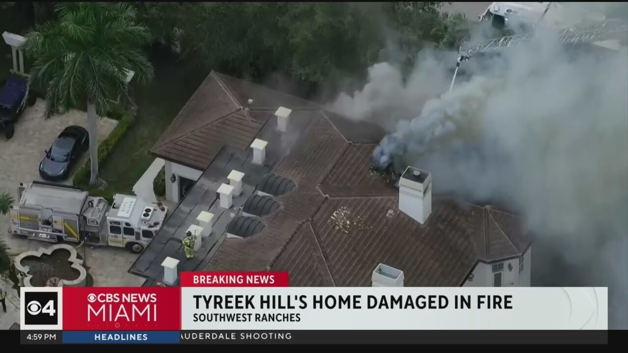 Tyreek Hill's luxury house catches fire in South Florida town of ...