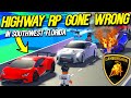 Driving a lamborghini in a highway rp in southwest florida gone wrong