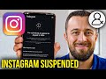 How To Fix Suspended Instagram Account