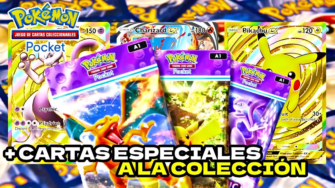 ABRIENDO SOBRES EN POKEMON POCKET ALGUNOS ESPECIALES - YouTube