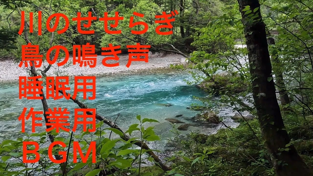 川のせせらぎ・川の流れる音・鳥の鳴き声・睡眠用・作業用・BGM - YouTube