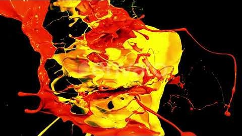 Yellow and Red Paint Splash | Stock Footage - Envato elements