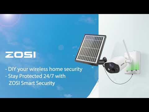 Wire Free ,Rechargeable Battery Camera with Solar Panel-ZOSI Security Camera