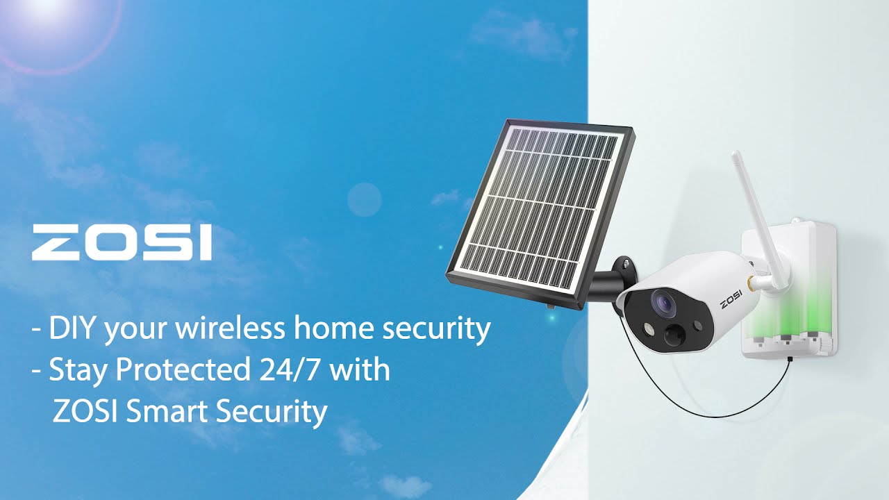 Wire Free ,Rechargeable Battery Camera with Solar Panel-ZOSI Security ...