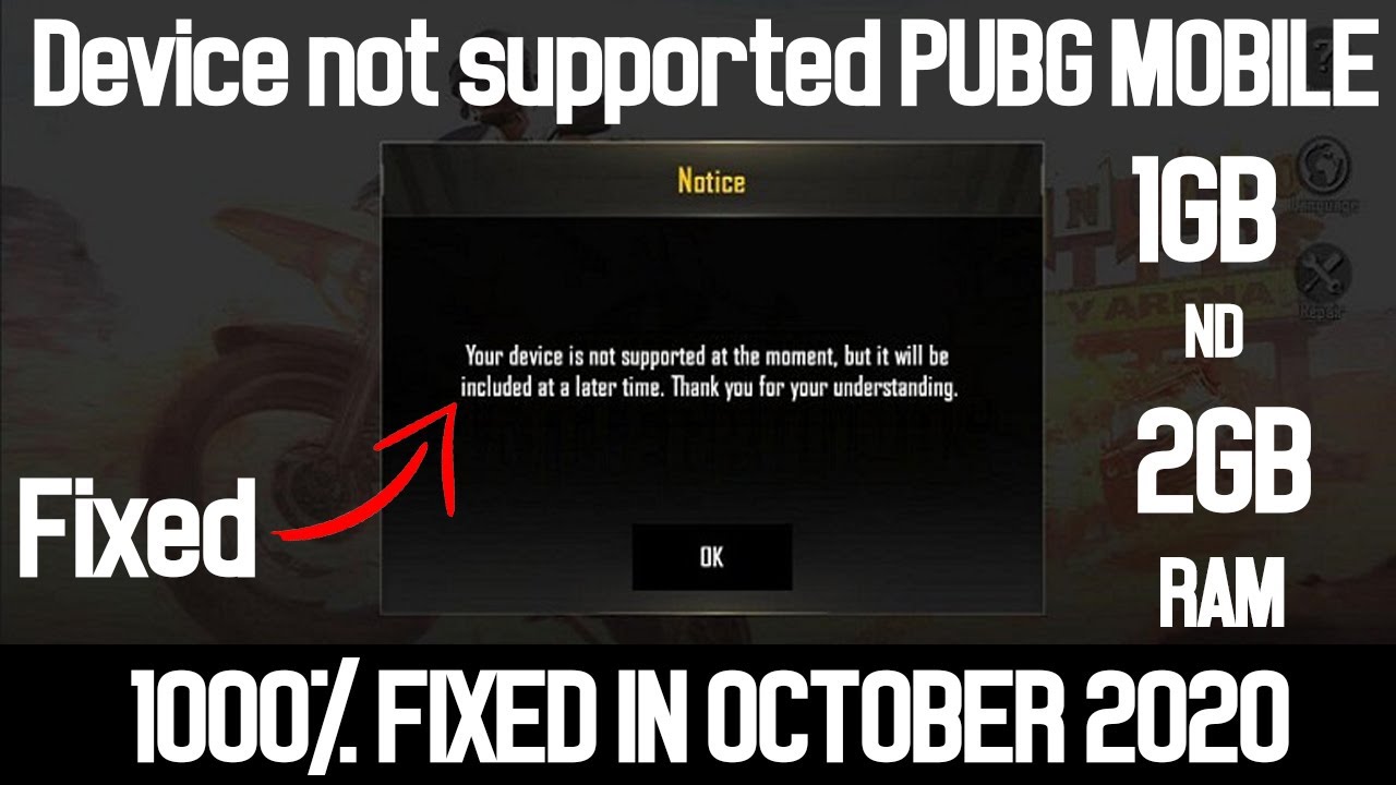PUBG Mobile Device Not Supported Fix for Android | Your Device Not ...