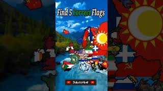 Find 5 correct flags ! #map #mapping #geography #shorts