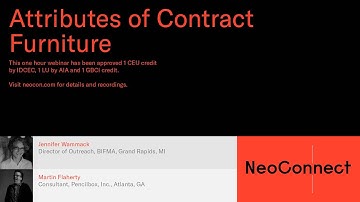 NeoConnect 2020 | Attributes of Contract Furniture