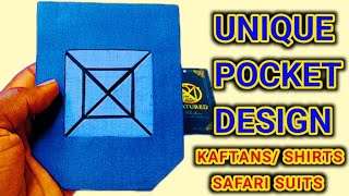 Unique POCKET DESIGN for KAFTANS,SHIRTS & SAFARI SUITS (Easy and Stylish) #pocketdesign #kaftan