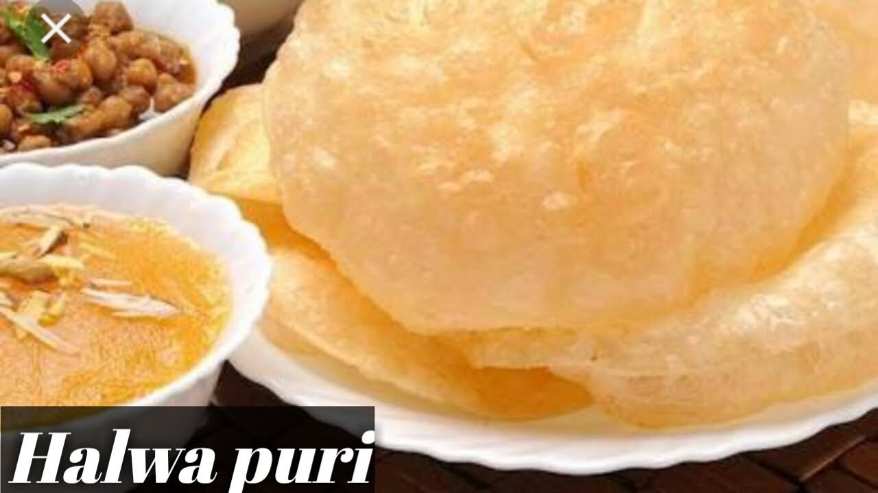 Halwa Puri Recipe How to Make Round, Perfect Puffy, and Soft Puri at Home.Easy Recipe