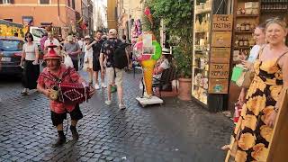 Hilarious Italian One-Man-Band Street Performer In Rome July 2024