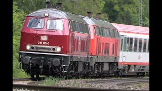 Güter Fern und Nahverkehr auf der Geislinger Steige (StuttgartUlmMünchen) Mai 2021