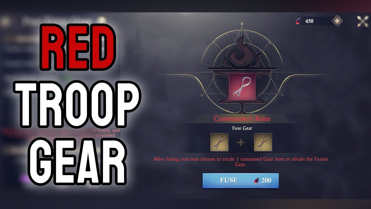 Crafting RED Troop Gear - Fusion Troop Gear - Guns of Glory