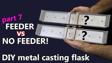 Casting an aluminium flask FEEDERS vs NO FEEDERS (modular flasks part7) DIY casting flask/DIY flask