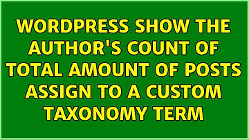 Wordpress: Show the author