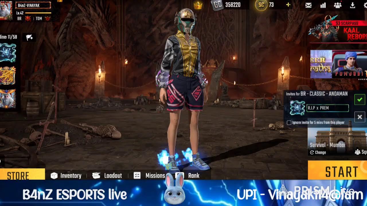 Scarfall 2.0 live 🔥 B4nZ ESPORTSb🎯 Tournament 400 Rupees Grand Final DAY - 3 