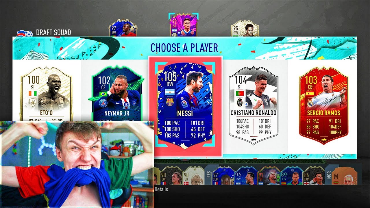 100 RATED CARDS!! - LUCKIEST 195 FUT DRAFT EVER!! (FIFA 20)