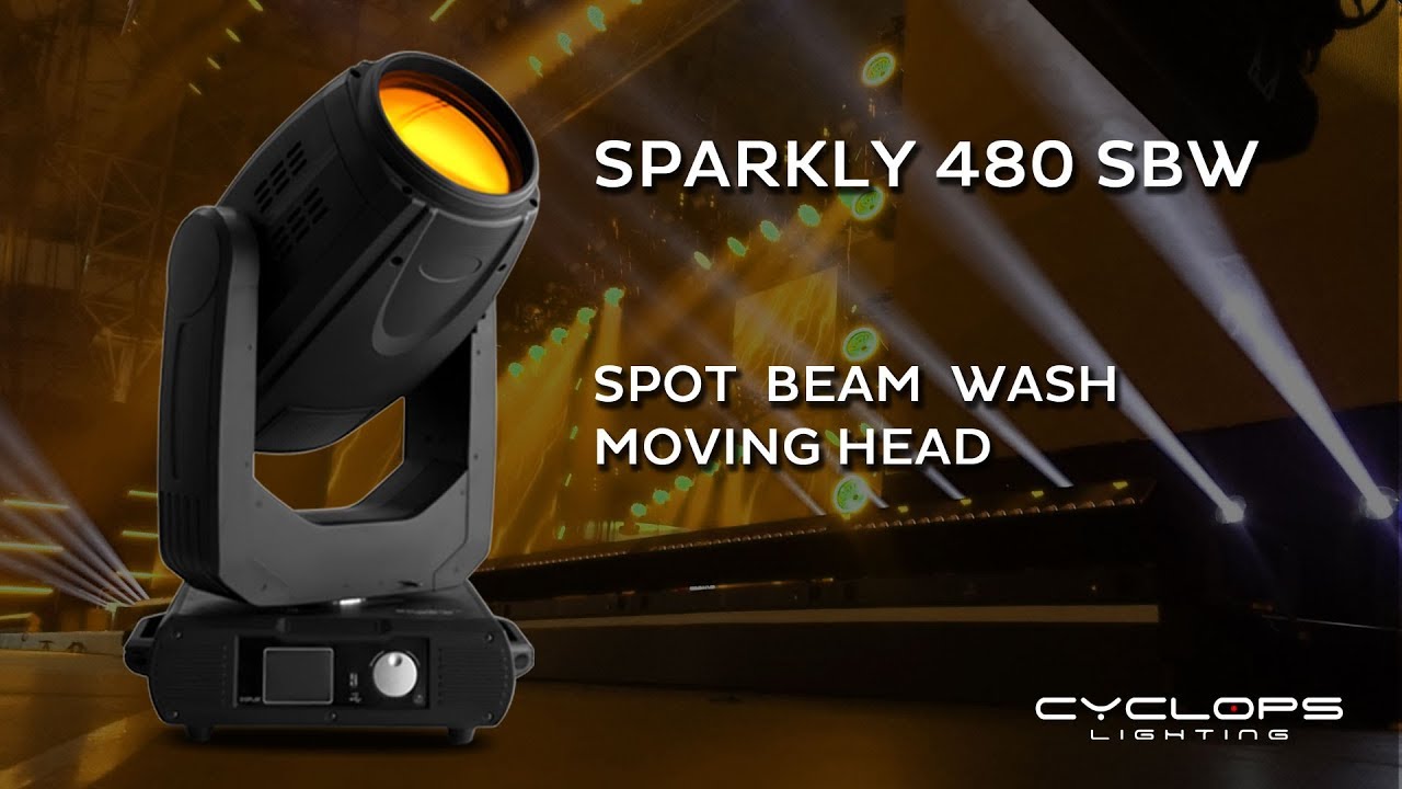 Sparkly 480SBW, 440W Hybrid Spot Beam Wash moving head, CMY