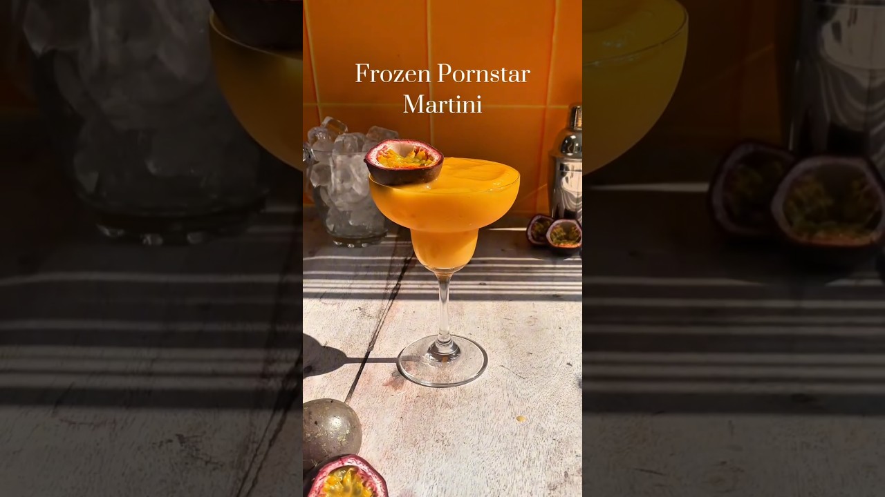 ⁣Frozen Pornstar Martini Cocktail Recipe by The Ice Co