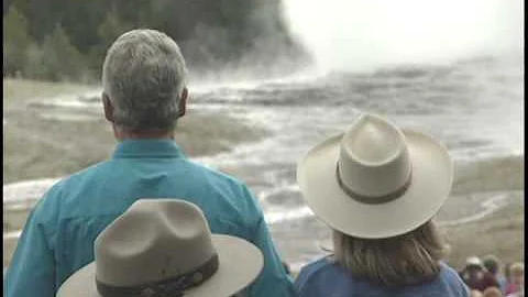 President Clinton at Old Faithful Geyser (1995)