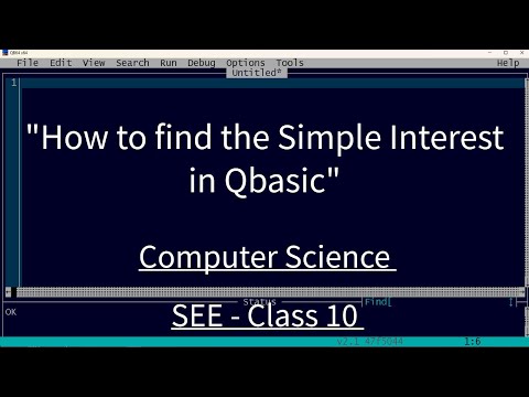 (QBASIC) How to find the simple interset in qbasic