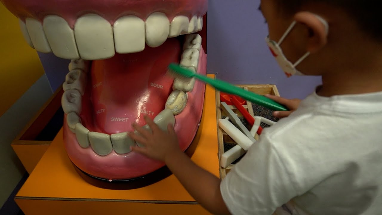 Jace learns at Children Museum Pretend Play!!! Pretend City