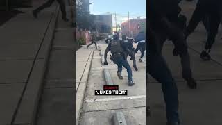 Police Officers juked by Suspect