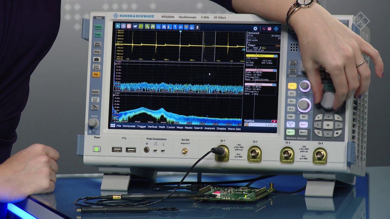 R&S RTO digital oscilloscope EMI debugging with an oscilloscope YouTube
