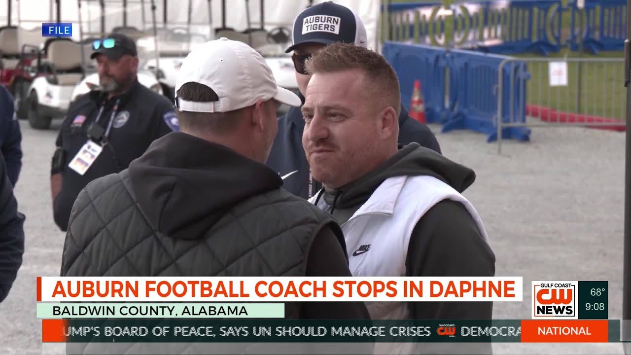 Auburn Head Coach Alex Golesh visits Baldwin County ahead of season