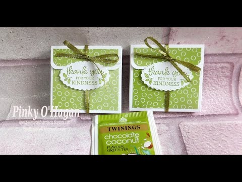 How to make cute teabag gift box with Oval Occasions bundle - YouTube