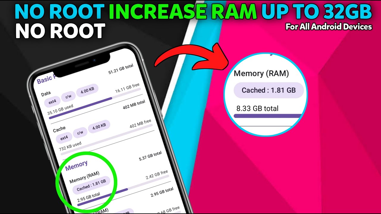 WITHOUT ROOT INCREASE ANDROID RAM - UP TO 32 GB | increase ram Without ...