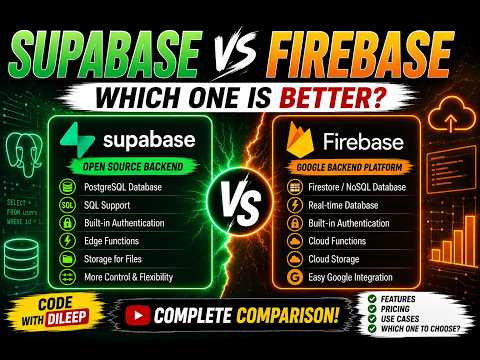 Supabase vs Firebase 🔥 Which One Should You Choose? | Complete Comparison #firebase #supabase
