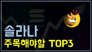 불장을 대비하여 주목할 솔라나 계열 코인 TOP3