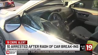9 teens, 12-year-old arrested for string of vehicle break-ins across downtown Cleveland, Tremont,...