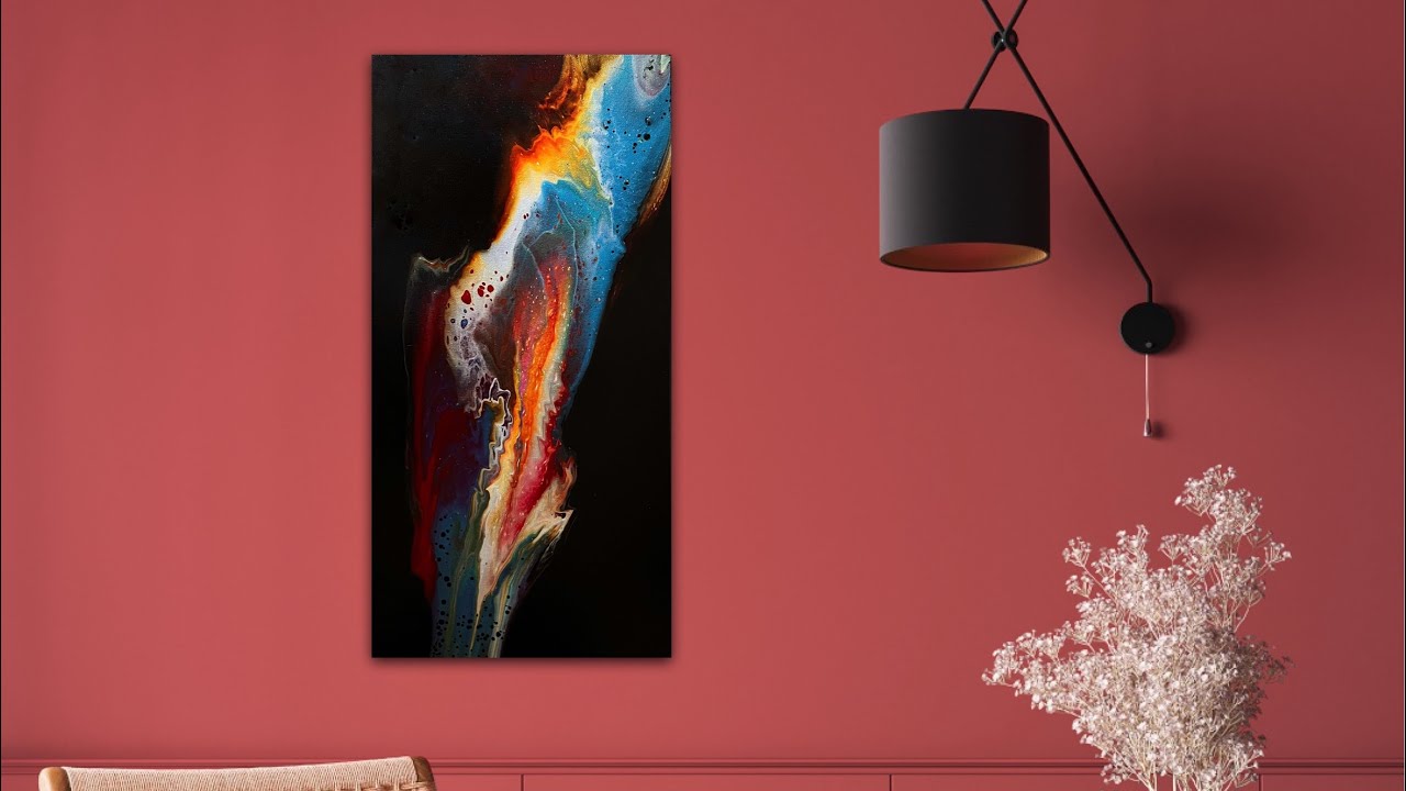 #270 «Влюблённость» — Жидкий акрил, открытый стакан в потрясающей палитре с негативным пространст...