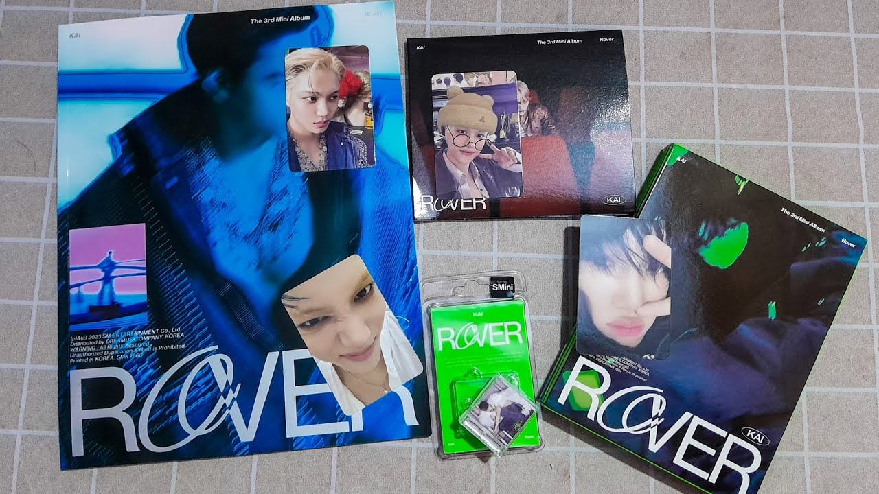 Kai(카이) 3rd Mini Album Rover로바 Album Unboxing:( Photobook ver 1, Sleeve, Digital Pack and SMine Ver)