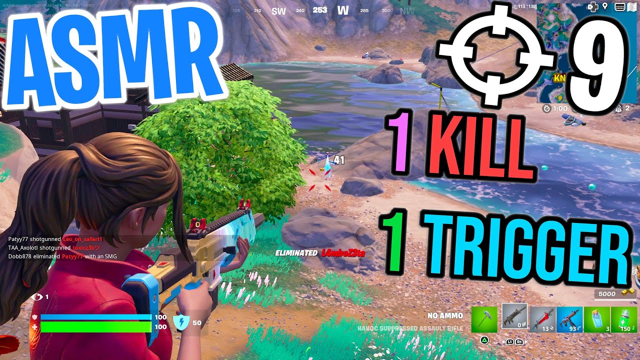 ASMR Gaming 😴 Fortnite 1 Kill = 1 Trigger Relaxing Mouth Sounds 🎮🎧
