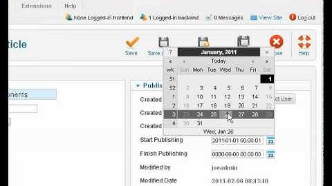‪Joomla 2.5 - ‬Publishing Control