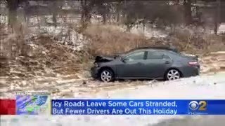 Slick Road Conditions Causing Problems For Motorists