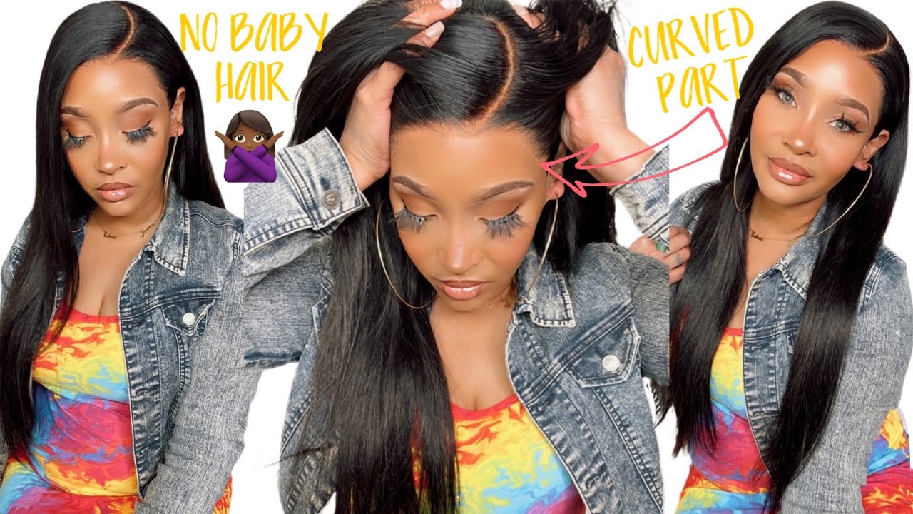 NO BABY HAIR WIG INSTALL| PERFECT CURVED PART IN FRONTAL WIG FT. HERMOSA HAIR