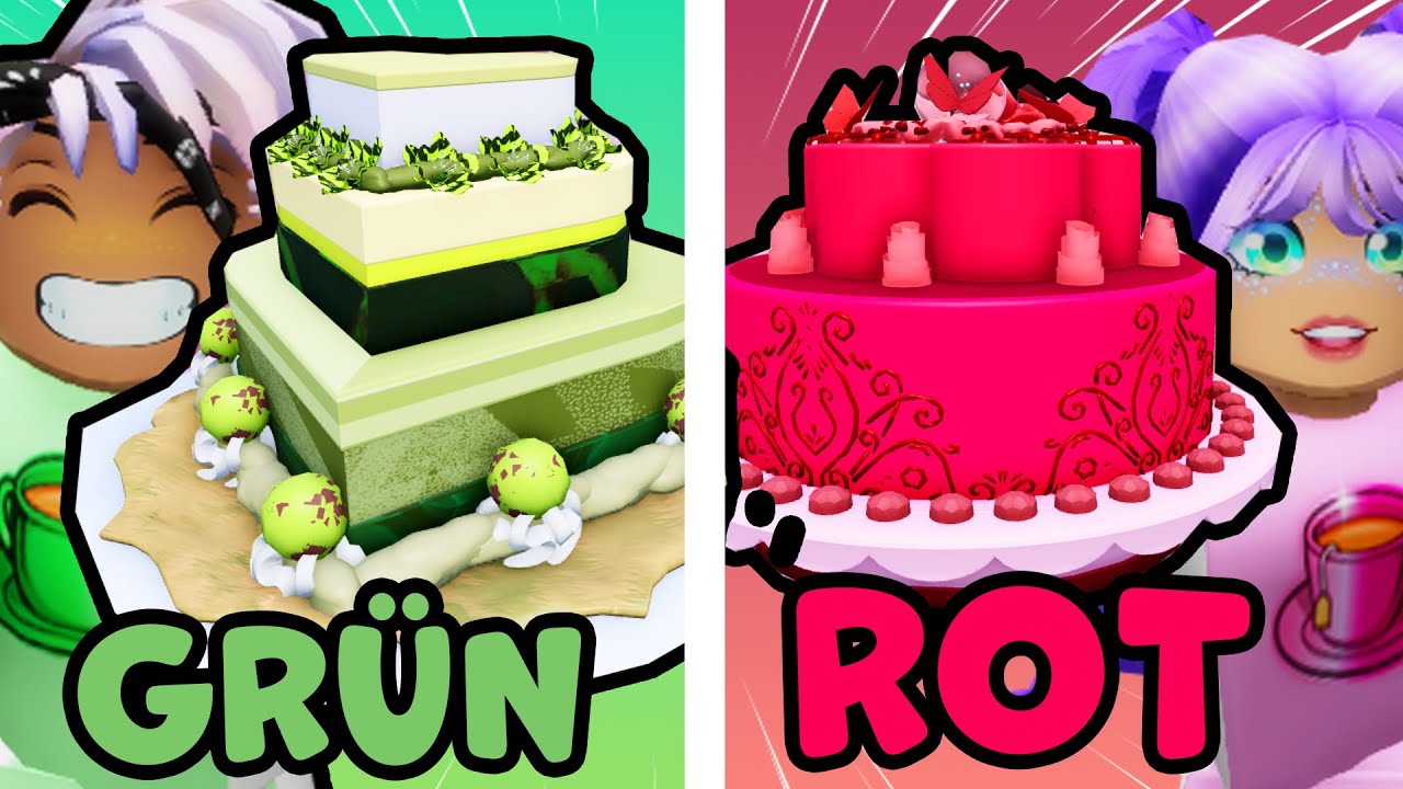 Roblox Cake Off, ABER NUR 1 FARBE BENUTZEN! Kaan gegen Dania TORTENDUELL!