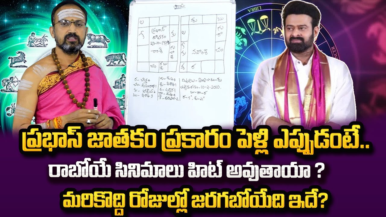 Prabhas Jathakam : Prabhas Horoscope Prediction | Prabhas Marriage Astrology | SumanTV