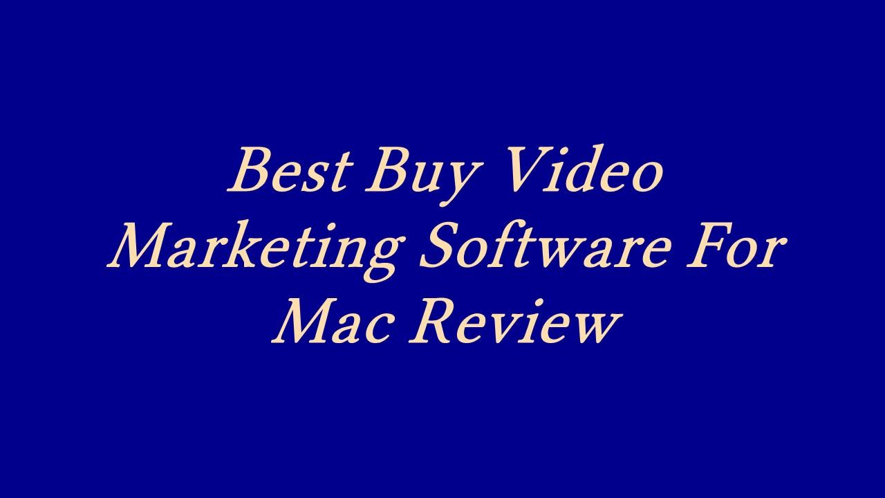 Best Buy Video Marketing Software For Mac Review YouTube